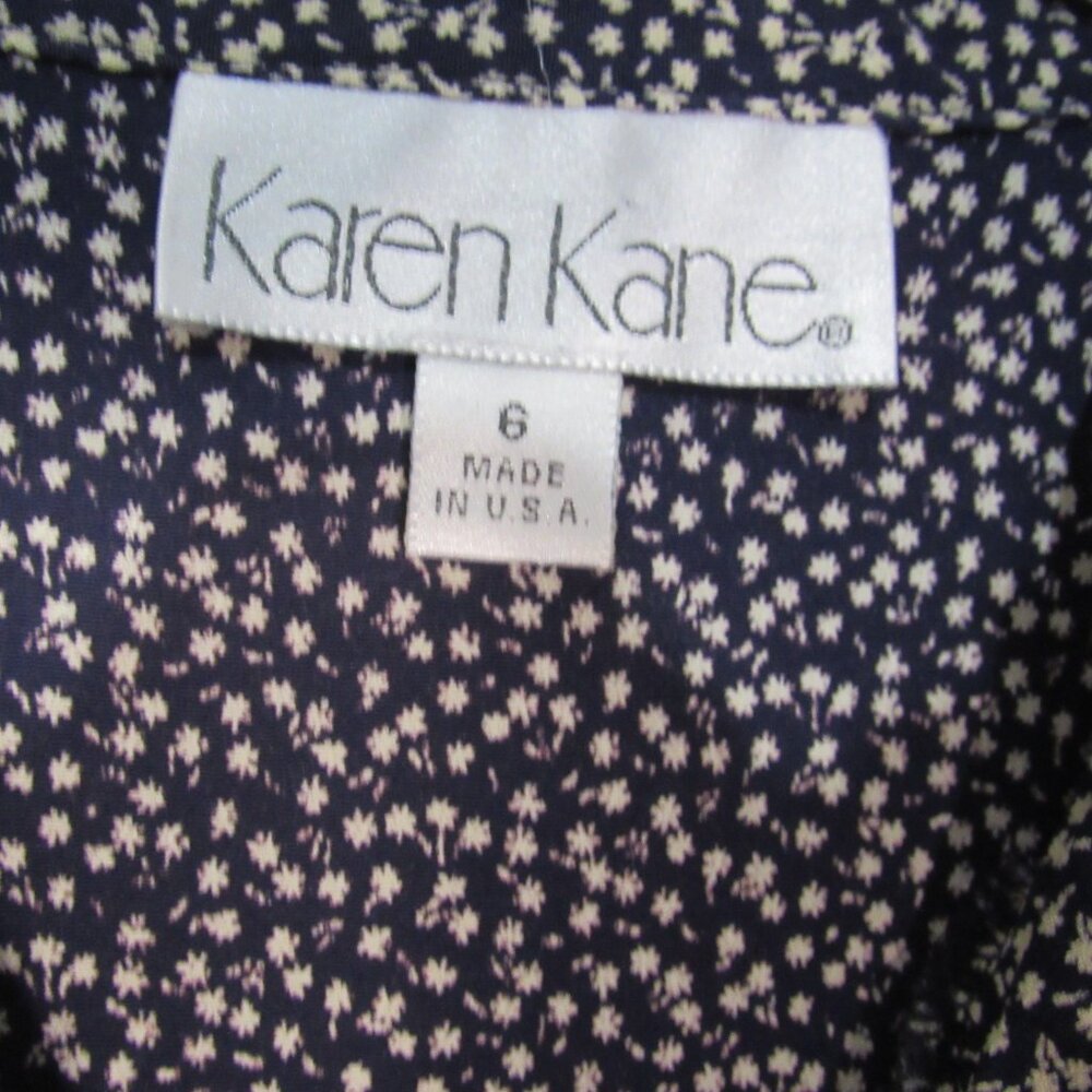 90s Floral Button Down Karen Kane Mini Dress Size 6 - Picture 5 of 7